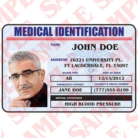 unique medical identity card